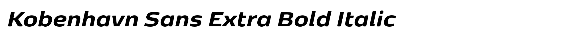 Kobenhavn Sans Extra Bold Italic image